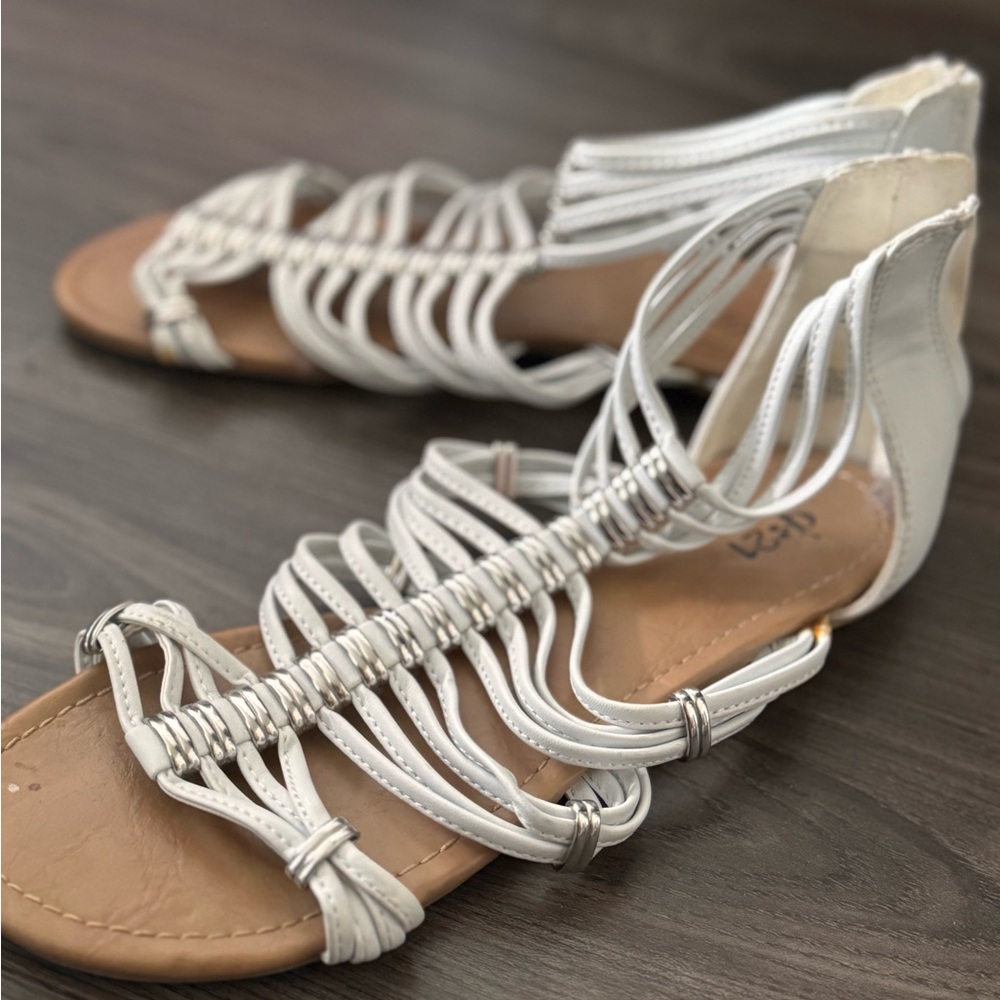 Forever 21 | White Strappy Boho Flats
